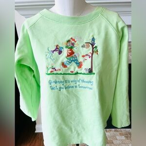 Quacker Factory 1X Gardening Sweatshirt vintage made in Hong Kong